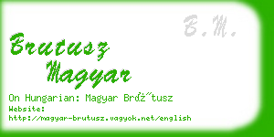 brutusz magyar business card